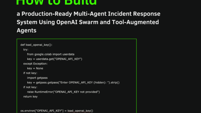 How to Build a Production-Ready Multi-Agent Incident Response System Using OpenAI Swarm and Tool-Augmented Agents