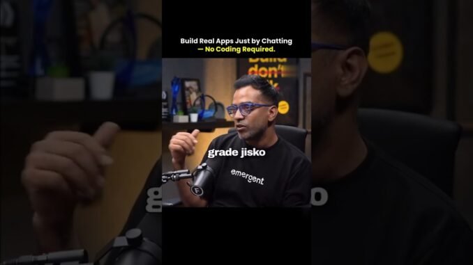 If ChatGPT made everyone a writer and Canva made everyone a designer— Emergent is making everyone.