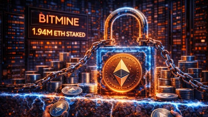 Institutional-Scale Ethereum Lockup: Bitmine Crosses 1.94M ETH Staked Mark