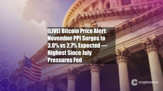 [LIVE] Bitcoin Price Alert: November PPI Surges to 3.0% vs 2.7%