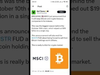 MSCI Bitcoin News 2026 | Crypto Market Bullish | Bitcoin Latest Update  #crypto #btc #cryptonews