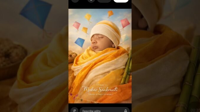 Makar Sankranti Special Baby Photoshoot | Using ChatGPT Created This Baby Photoshoot | kids prompt