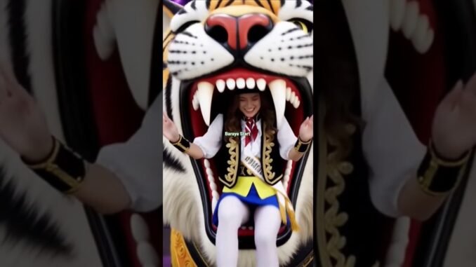 Mayoret joget dimakan barongan macan besar #aigenerated #aishorts #mayoret #grok #chatgpt