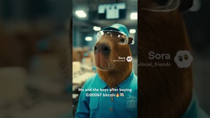 Me and the boys after buying bitcoin💰 #capybara #ai #bitcon #subscribe