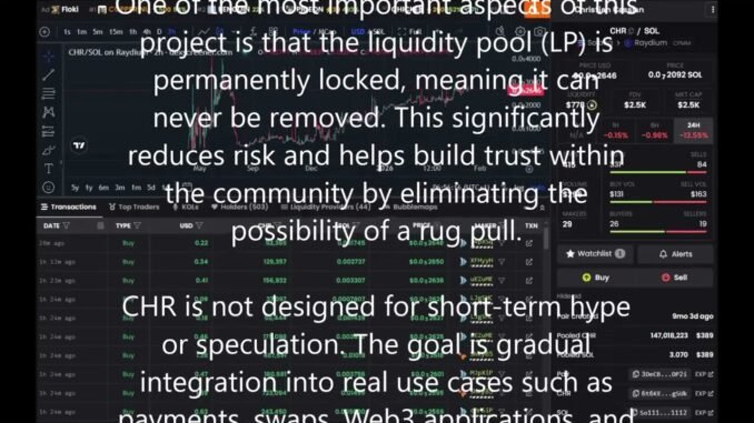 No Rug Pull Risk? Why CHR's Locked Liquidity Matters for Solana Investors