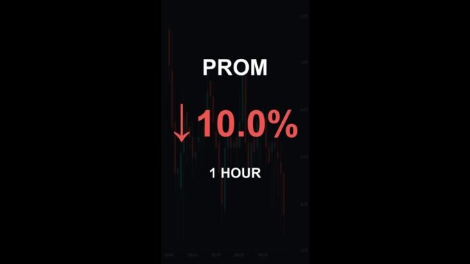 PROM is down 10.0% in 1 hour!⚡January 16, 2026 | #prom #coins #altcoins #crypto #cryptonews #shorts