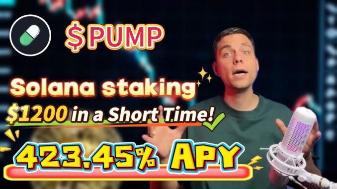 $PUMP Coin Stake & Farming Pumpfun Solana – Achieve 2870.83% APY Crypto Gains