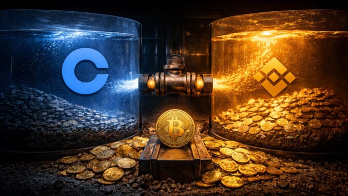 Panic selling Bitcoin on Coinbase triggers a Binance price gap Panic selling Bitcoin on Coinbase triggers a Binance price gap that reveals a "messy" institutional market failure