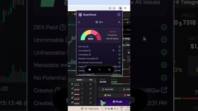 Scan the crypto token before buying! #dexscreener #cryptocurrency