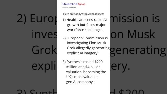 Top 5 AI News Today | EU Probes Grok, Synthesia Funding, AI Chips & More