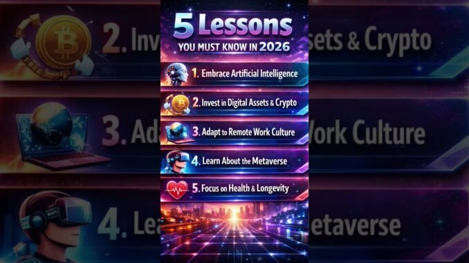 Top 5 Lesson must know in 2026 #lesson #dream #2026 #motivation #ai