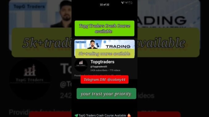 TopG Traders Crash Course 🔥 Honest Review | Beginners ke liye Worth It? #motivation #trading