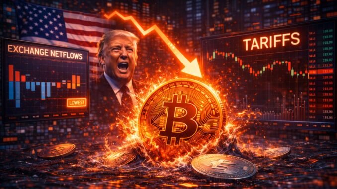 Trump Tariffs Fuel Bitcoin’s Risk-Off Correction: Exchange Netflows Hint At Trump Tariffs Fuel Bitcoin’s Risk-Off Correction: Exchange Netflows Hint At Short-Term Selling