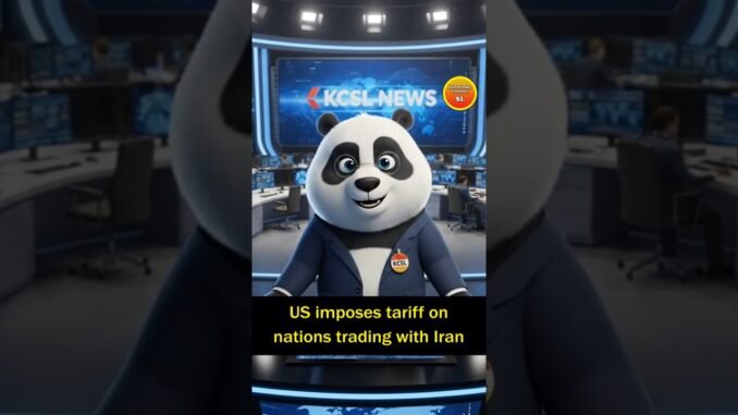 US imposes tariff on nations trading with Iran | AI News Flash – Latest Update 12 Jan 2026  #news