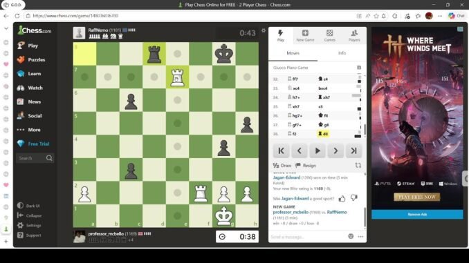 Web3 Game Room's Chess Run