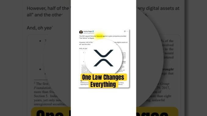 XRP Is About to Become Legally Untouchable in the U.S And Nobody Talking About Why#xrp  #cryptonews