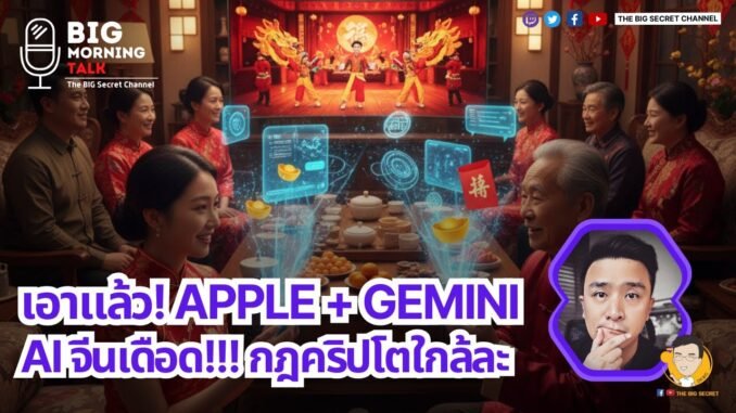 เอาแล้ว! Apple + Gemini.... AI จีนเดือด! กฎคริปโตใกล้ละ