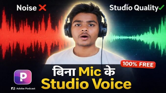 1 Click में Audio साफ़ करें! Adobe Podcast AI Guide for Beginners 2026