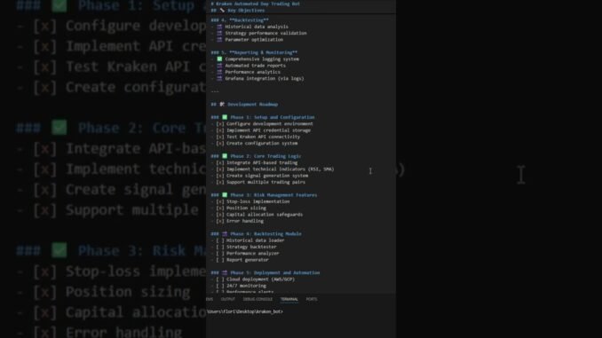 24/7 Krypto Trading Bot Day #1  #buildinpublic #coding #windows