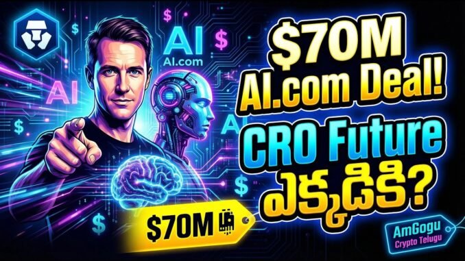 $70Mతో AI.com కొనుగోలు ఎందుకు? | Crypto.com & CROకి భవిష్యత్తు ఏంటి? | AmGogu Crypto Telugu