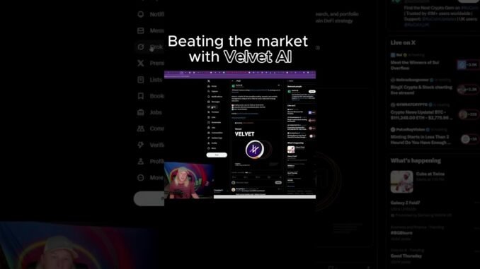 AI superpowers for crypto trading 🚀 @velvetcapital