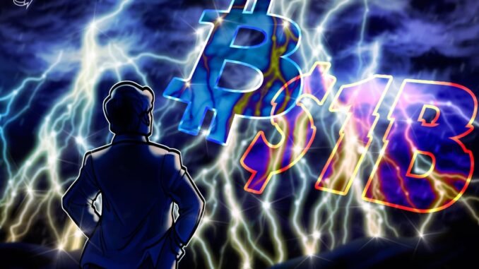 BTC Lightning Network Tops $1B in Monthly Transaction Volume: River