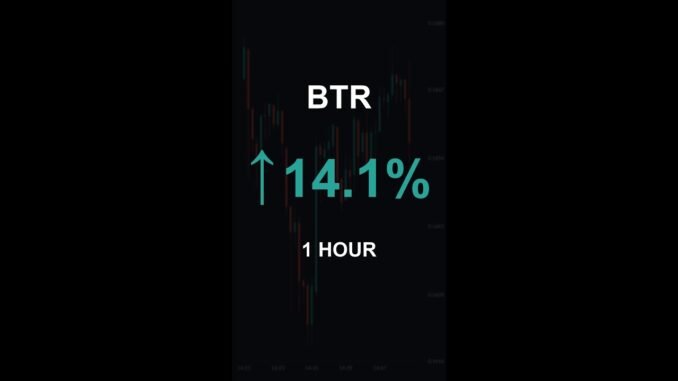 BTR is up 14.1% in 1 hour!⚡February 14, 2026 | #crypto #altcoins #shorts