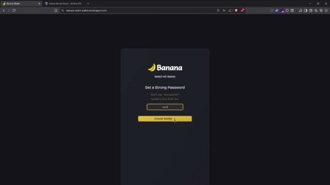 Banana Wallet 🍌 - Browser-Based Solana Wallet | Complete Feature Walkthrough