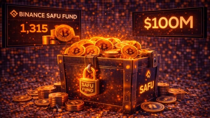 Binance SAFU Fund Adds 1,315 Bitcoin ($100M) Amid Market Weakness – Details