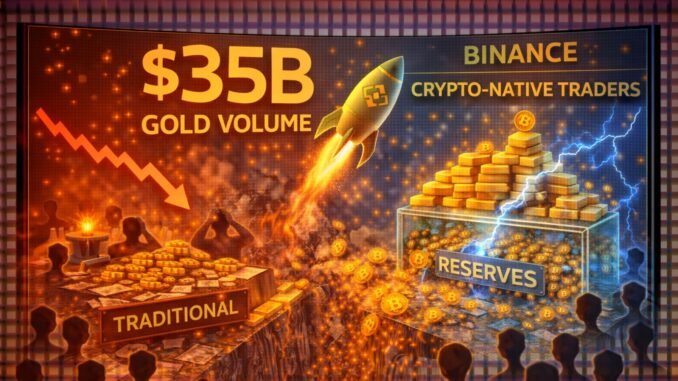 Binance Surpasses $35B In Gold Volume As Crypto-Native Traders Disrupt Binance Surpasses $35B In Gold Volume As Crypto-Native Traders Disrupt Traditional Commodity Desks