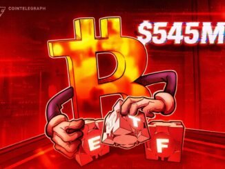 Bitcoin ETFs Extend Losses As Daily Outflows Hit $545 Million