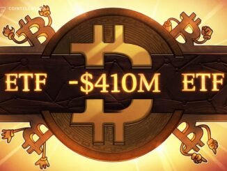 Bitcoin ETFs Post $410M Outflows As Early-Week Momentum Fades