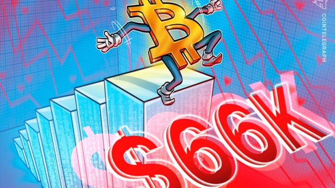 Bitcoin Slips Below $66K As Absent Spot Demand Benefits Bears