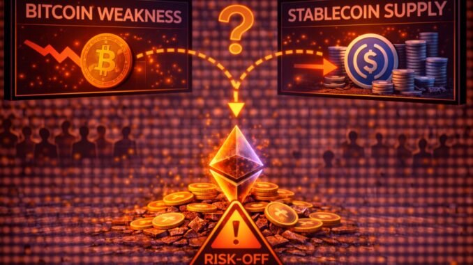 Bitcoin Weakness Persists: Stablecoin Supply Signals Risk-Off Environment