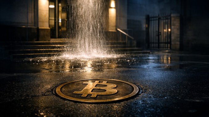 Bitcoin stalls amid $18.5B Fed repo and $4B ETF outflows