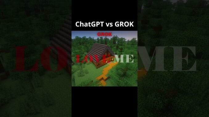 ChatGPT vs GROK in Minecraft #shorts #minecraft