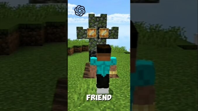 Chatgpt vs Grok AI 💀 | #minecraft #trending #grok #chatgpt #shorts