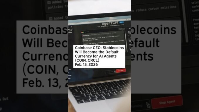 Coinbase CEO: Stablecoins Will Become the Default Currency for AI Agents #COIN #Coinbase #COINStock
