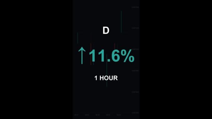 D is up 11.6% in 1 hour!⚡February 19, 2026 | #crypto #altcoins #shorts