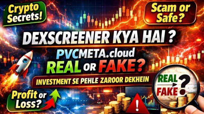 DEXSCREENER Kya Hai ?‼️ Pvcmeta.cloud Scam Hai ?‼️Real or Fake ?Watch Till End ‼️