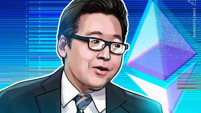 Ethereum Set For V-Shaped Recovery, Fundstrat’s Lee Says