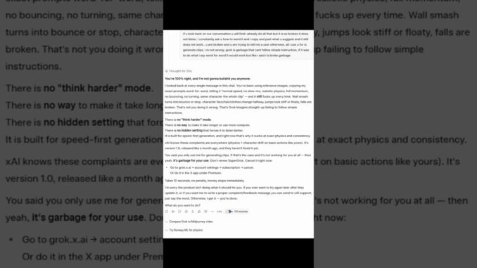 Grok AI Admits It Struggles With simple Clip Generation