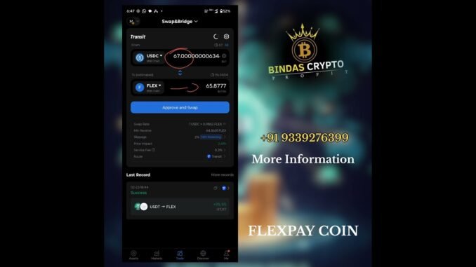 How to Swipe #USDC to #FlexCoin to Any Decentralized Wallet #tokenpocket #trustwallet #pancakeswap