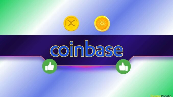 Important Coinbase Announcement Concerning XRP, ADA, and Other Altcoin Investors