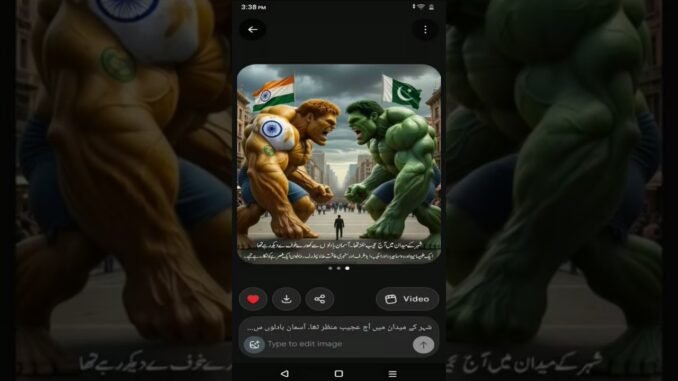 India VS Pakistan Ai Grok app Se #edit ki yellow #hulk VS #hulk  Green