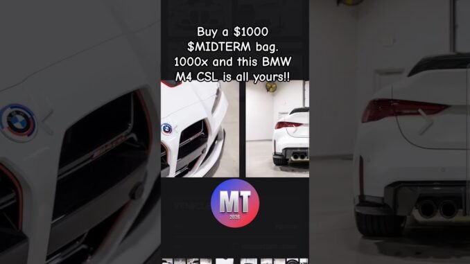 M4 CSL is all yours!! $MIDTERM on Solana can make it happen. #bmw #cryptocurrency #midterms2026
