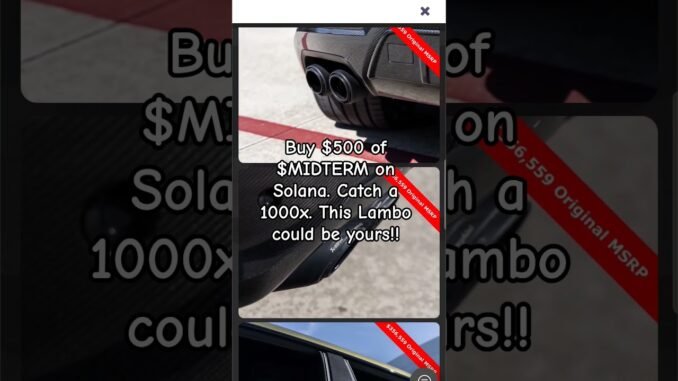 $MIDTERM on Solana. This Lambo can be yours!! #lamborghini #cryptocurrency #crypto #midterms2026