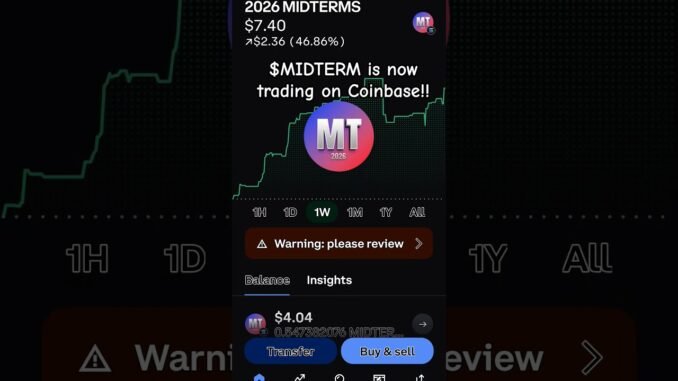$MIDTERM on Solana listed on Coinbase. #coinbase #midterms2026 #cryptocurrency #mwc