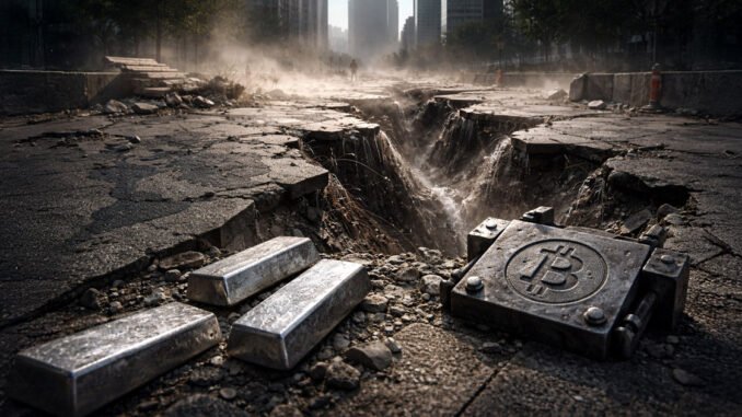 Markets plunge as Bitcoin and silver just triggered a global margin call after inflation warnings made a recovery look impossible