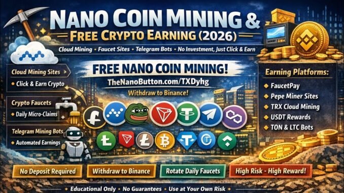 Nano Coin Mining & Free Crypto Accumulation – Structured Guide (2026)